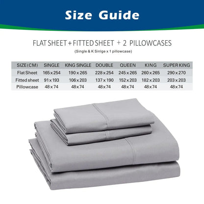 3 Piece Bed Sheet Set- Bedding Sheets & Pillowcases -Breathable Bedding - Wrinkle, Fade, Stain Resistant-Deep Pocket Flat Fitted Bed Sheet Set(Biscay blue,Single) - Image 8