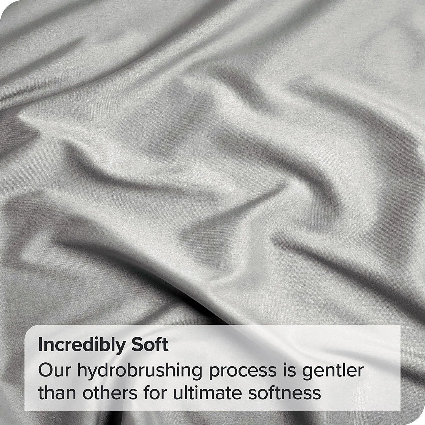 3 Piece Bed Sheet Set- Bedding Sheets & Pillowcases -Breathable Bedding - Wrinkle, Fade, Stain Resistant-Deep Pocket Flat Fitted Bed Sheet Set(Silver-gray,Single) - Image 4