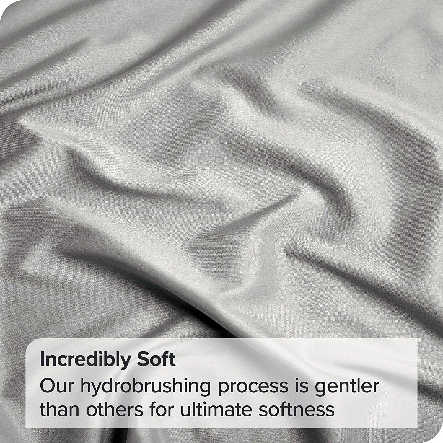 3 Piece Bed Sheet Set- Bedding Sheets & Pillowcases -Breathable Bedding - Wrinkle, Fade, Stain Resistant-Deep Pocket Flat Fitted Bed Sheet Set(Silver-gray,Single) - Image 4