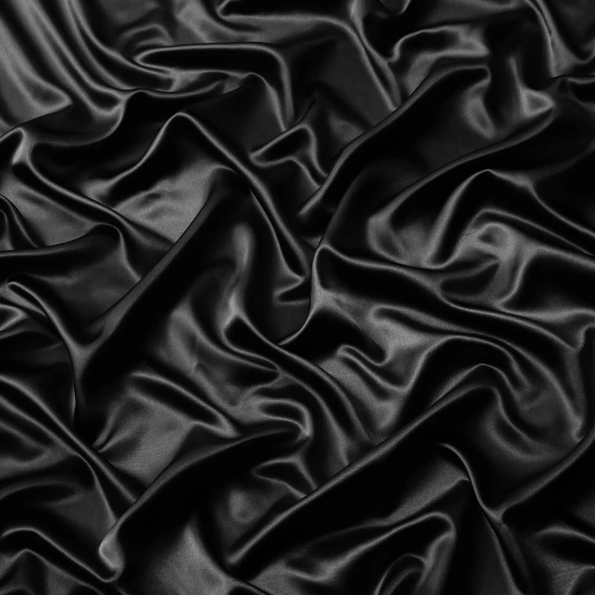 Satin Fitted Sheet Set Hotel 3 Pieces Fitted Sheet with Pillowcase, Art Silk Bedding Set-Luxury Soft Silky Sheets for Hair and Skin, Similar to Silk Fitted Sheets Set 3 Pieces(King,Black) - Image 3