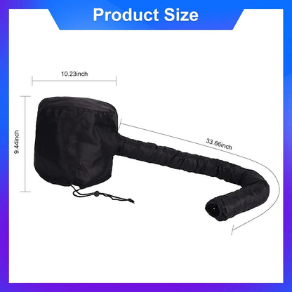 Silk Bonnet for Sleeping and Hooded Hair Dryer Attachment Set, Elastic Tie Band Sleep Bonnet for Women Curly Hair, Fast Drying Hair Dryer Diffuser Cap for Hair Care, Styling - Image 7