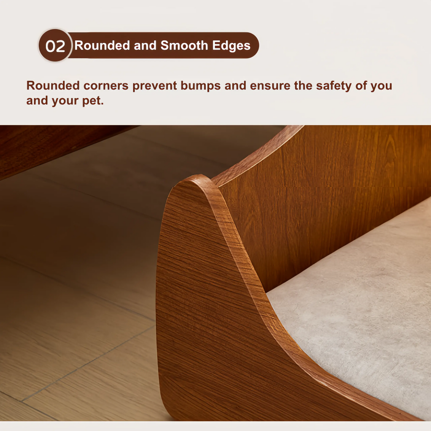 Bedside Table with Wireless Charging Station,LED Nightstand with Open Storage Drawers for Small Cats and Dogs Bed, Cozy Home for Living Room, Bedroom, Office, Sofa Side - Image 5
