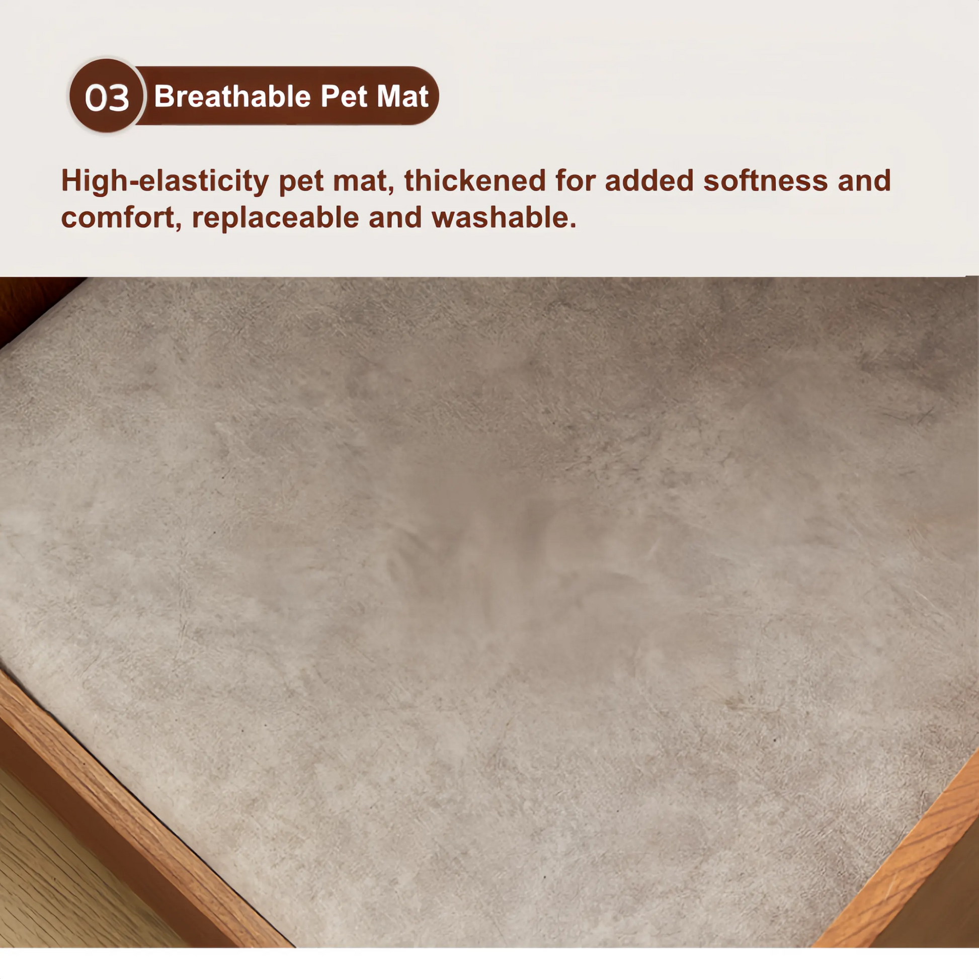 Bedside Table with Wireless Charging Station,LED Nightstand with Open Storage Drawers for Small Cats and Dogs Bed, Cozy Home for Living Room, Bedroom, Office, Sofa Side - Image 6