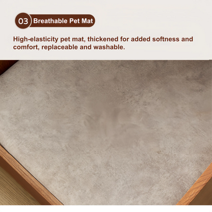 Bedside Table with Wireless Charging Station,LED Nightstand with Open Storage Drawers for Small Cats and Dogs Bed, Cozy Home for Living Room, Bedroom, Office, Sofa Side - Image 6