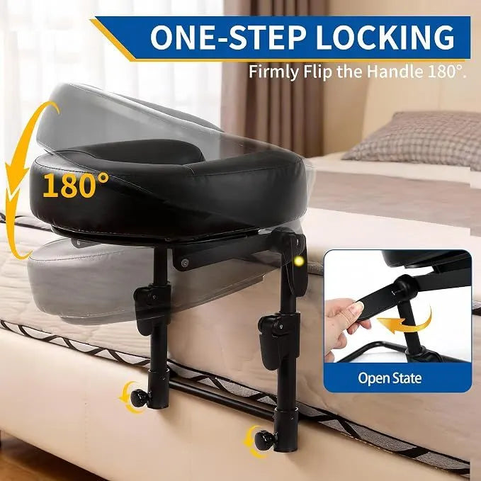 Head Rest for Mattress Home Massage Kit with Storage Bag Adjustable Height Face Down Pillow Multi Function Comfortable for Home Massage, Beauty Bed & Post-Surgery Recovery (Black) - Image 5
