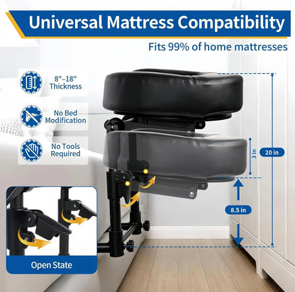 Head Rest for Mattress Home Massage Kit with Storage Bag Adjustable Height Face Down Pillow Multi Function Comfortable for Home Massage, Beauty Bed & Post-Surgery Recovery (Black) - Image 6