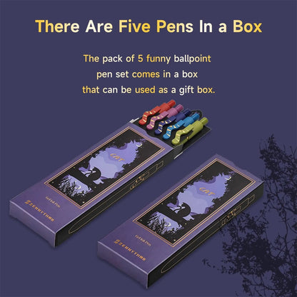 5 Pcs Retractable Gel Pens,0.5mm Ballpoint Black Ink Pens with Cute Cat Tail,Japanese Smooth Writing Fine for Cat Lovers School Office - Image 3