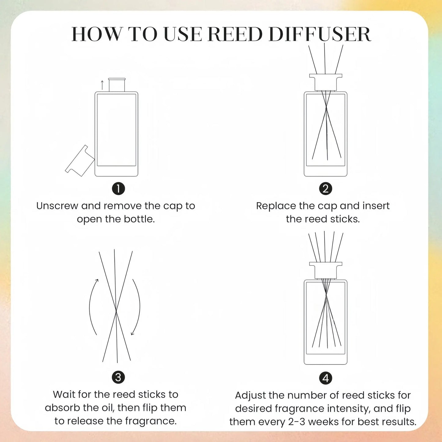 Reed Diffuser, Long-Lasting Home Fragrance & Scent Diffuser, 200ml Essential Oil Room Freshener for Bedroom, Living Room & Bathroom - Image 6