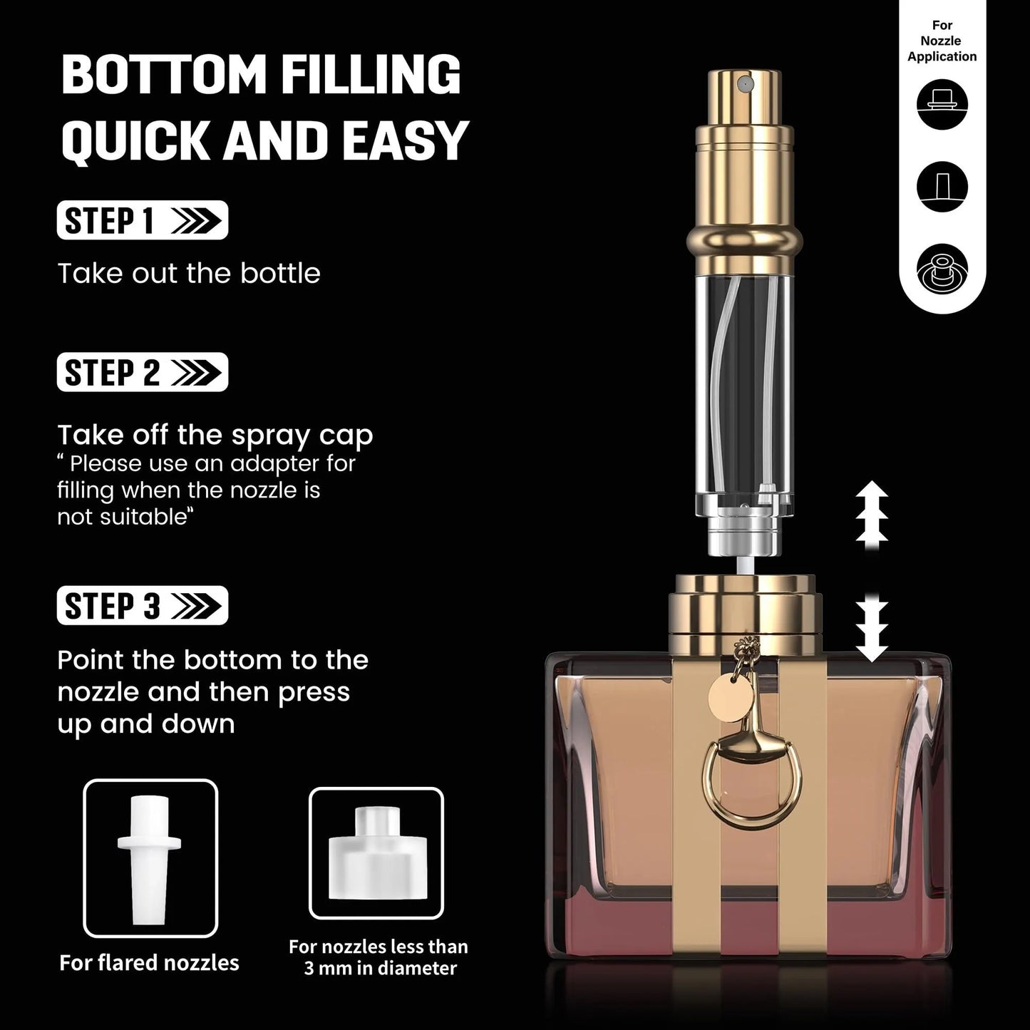 5ML Travel Perfume Atomizer, Refillable Perfume Bottle with Retro Pattern, Leakproof Portable Small Spray Bottle for Women & Men, Elegant Mini Fragrance Accessory - Image 2