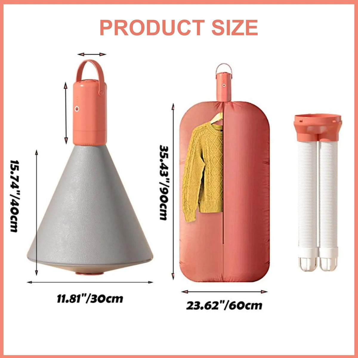 Portable Blanket Warmer,500W Mini Dryer Travel Clothes Dryer Machine,Comfortable Warm Air on The Bed,for Apartments, Suitable for Quilt, Underwear, Panties,Pet - Image 6