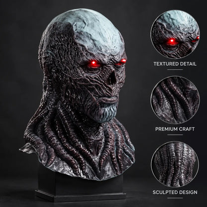 Scary Halloween Mask LED Glowing Red Eyes Horror Latex Monster Mask Adult - Image 2