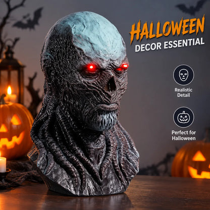 Scary Halloween Mask LED Glowing Red Eyes Horror Latex Monster Mask Adult - Image 4