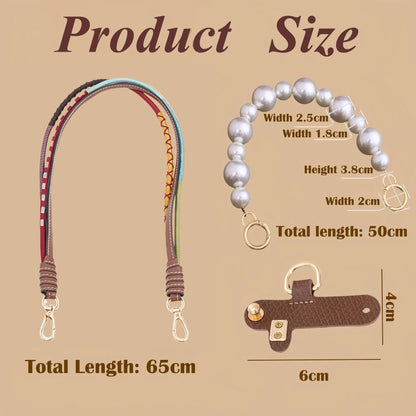 Mini Bag Replacement Thin Shoulder Strap with 2 Adapters for Longchamp,Imitation Pearl Bead Purse Handle Strap Bag Charms Handbag Chain Accessories Decoration for Women - Image 9