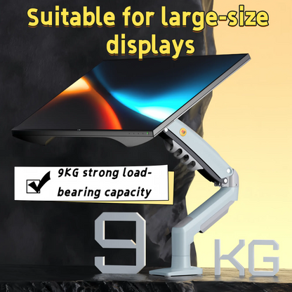 Single Monitor Arm for 17-30 Inch Screens,Height Adjustable Desk Mount Sliver Aluminium Monitor Stand, VESA 75/100mm with C-Clamp/Grommet Base&Gas Spring,Ergonomic Stand for Work/Gaming - Image 3