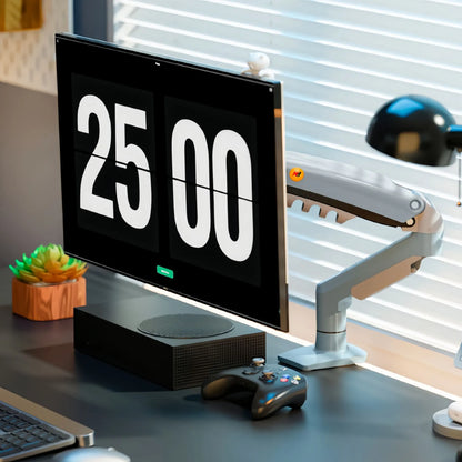 Single Monitor Arm for 17-30 Inch Screens,Height Adjustable Desk Mount Sliver Aluminium Monitor Stand, VESA 75/100mm with C-Clamp/Grommet Base&Gas Spring,Ergonomic Stand for Work/Gaming - Image 4