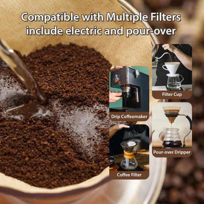 Coffee Filter Paper,100Pcs V60 Cone&50Pcs Hanging Ear Drip, Disposable Natural Unbleached Paper Filters with Pour Over and Drip Coffee Maker - Image 8