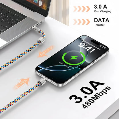 Mobile Phone Lanyard Data Line 2 in 1,PD65W Fast Charging USB-C Data Transfer Cord,Wire Equipped Lock Buckle,Crossbody Phone Wrist Strap Set - Image 3