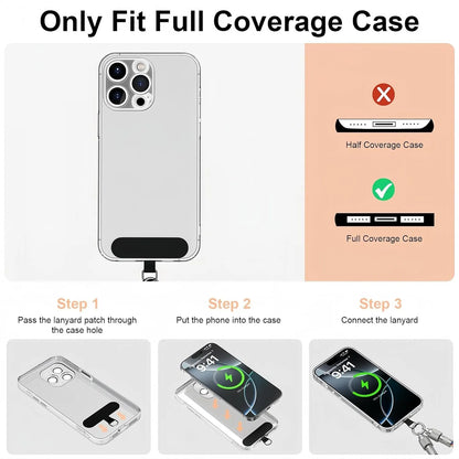 Mobile Phone Lanyard Data Line 2 in 1,PD65W Fast Charging USB-C Data Transfer Cord,Wire Equipped Lock Buckle,Crossbody Phone Wrist Strap Set - Image 4