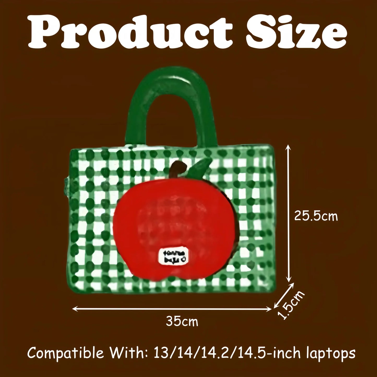 14 Inch Cute Laptop Sleeve with Removable Mini Organizer,Multi-Compartment Shockproof Computer Bag,Student Style Carring Bag for MacBook Air/Pro,Travel,Daily Accessories - Image 6