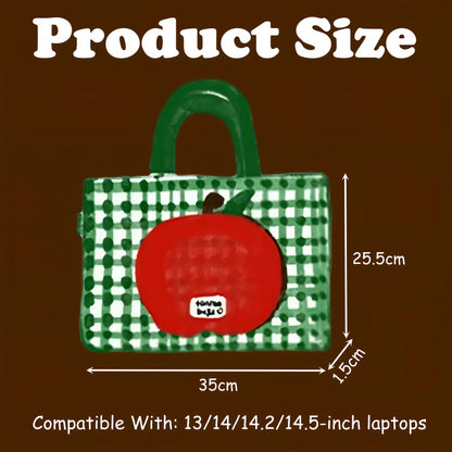 14 Inch Cute Laptop Sleeve with Removable Mini Organizer,Multi-Compartment Shockproof Computer Bag,Student Style Carring Bag for MacBook Air/Pro,Travel,Daily Accessories - Image 6
