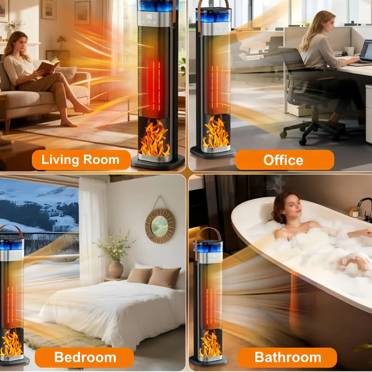 Tower Space Heater with Humidifier - Image 8