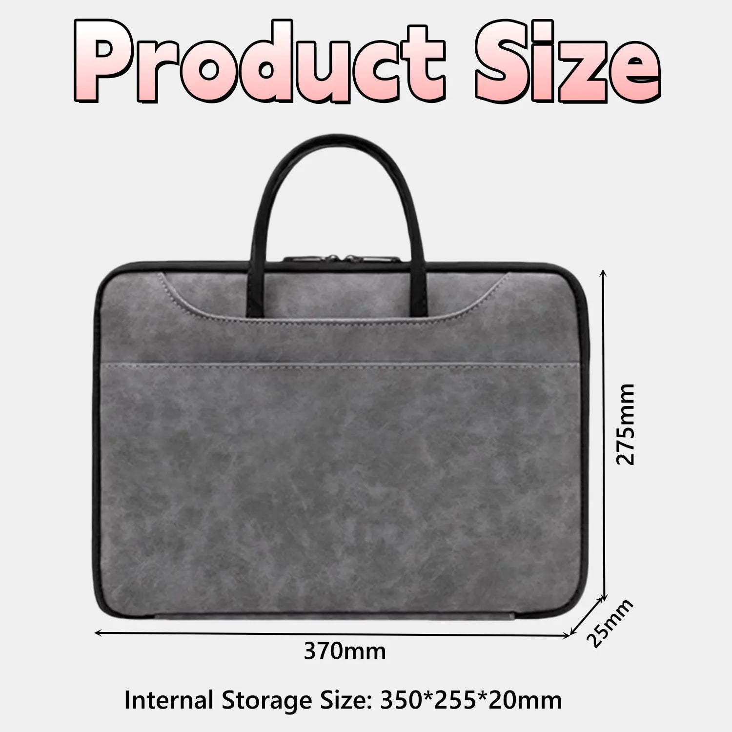 14 Inch PU Leather Laptop Bag, Portable Waterproof Laptop Case, Full Opening and Closing Sleeve Handbag, Briefcase for MacBook Air, Ipad, Business Travel - Image 8