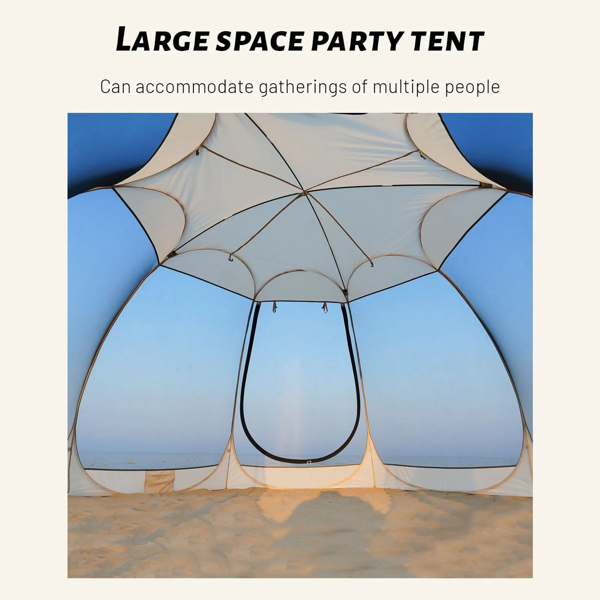 Pop Up Screen House Tent 3x3m, 6-8 Person 220cm Tall Mosquito Net Tent,Spacious 3.8m dome fits 6-8 adults for backyard BBQs & caravan trips camping . 360-degree view fine mesh keeps all mosquitoes out - Image 6
