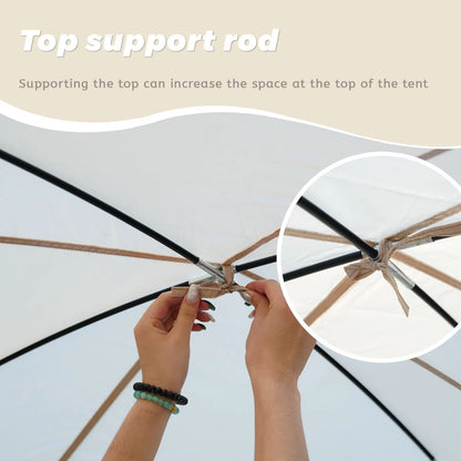 Pop Up Screen House Tent 3x3m, 6-8 Person 220cm Tall Mosquito Net Tent,Spacious 3.8m dome fits 6-8 adults for backyard BBQs & caravan trips camping . 360-degree view fine mesh keeps all mosquitoes out - Image 7