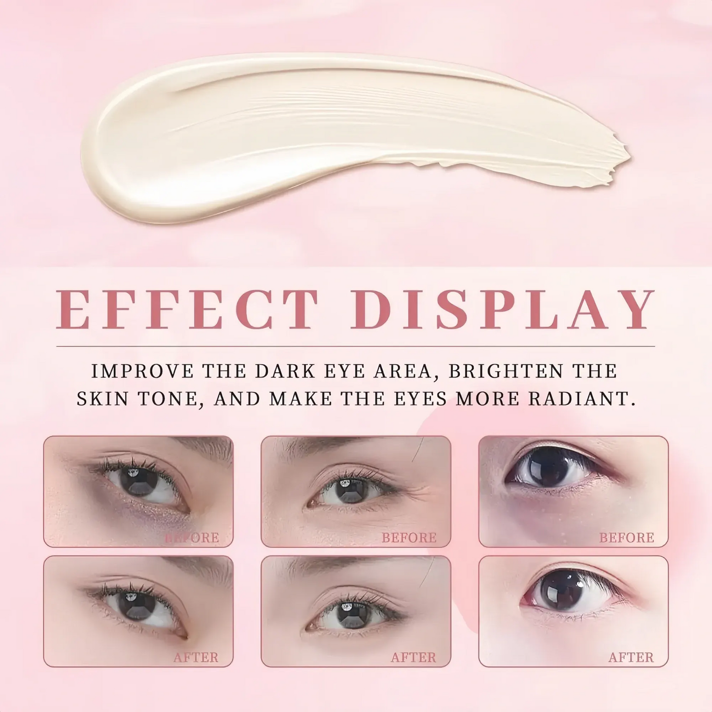 Microcurrent Eye Cream,Under Eye Cream for Dark Circles,Puffiness and Wrinkles, Hyaluronic Acid + Peptide+ Caffeine Eye Cream Anti Aging,Hydrating Eye Care,Gentle Vibration - Image 4