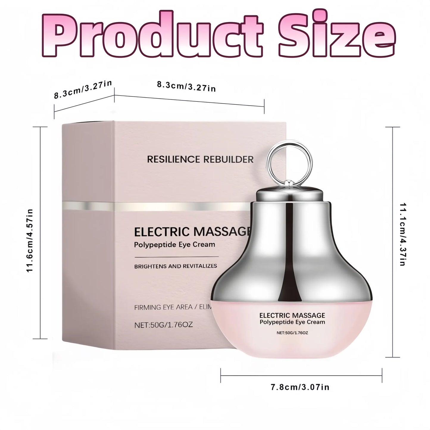 Microcurrent Eye Cream,Under Eye Cream for Dark Circles,Puffiness and Wrinkles, Hyaluronic Acid + Peptide+ Caffeine Eye Cream Anti Aging,Hydrating Eye Care,Gentle Vibration - Image 8