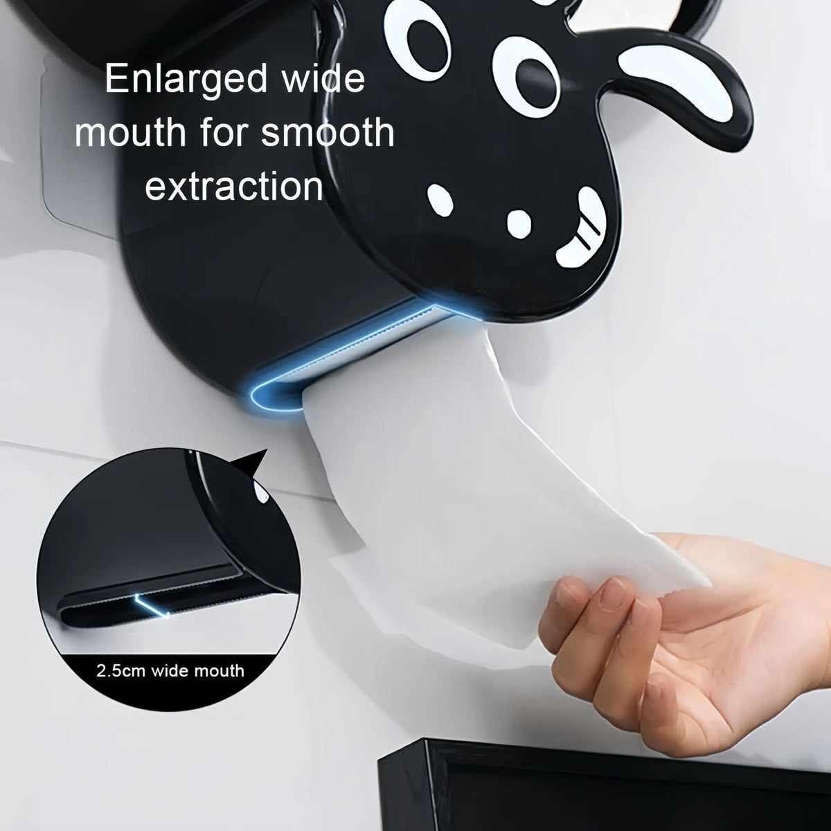 Creative Sheep Toilet Paper Holder, Wall-Mounted Metal Tissue Storage Rack, Punch-Free Easy Installation Paper Towel Holder, Funny Home Decor for Bathroom - Image 4