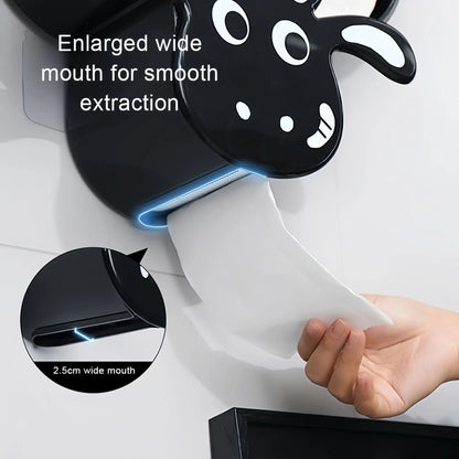 Creative Sheep Toilet Paper Holder, Wall-Mounted Metal Tissue Storage Rack, Punch-Free Easy Installation Paper Towel Holder, Funny Home Decor for Bathroom - Image 4