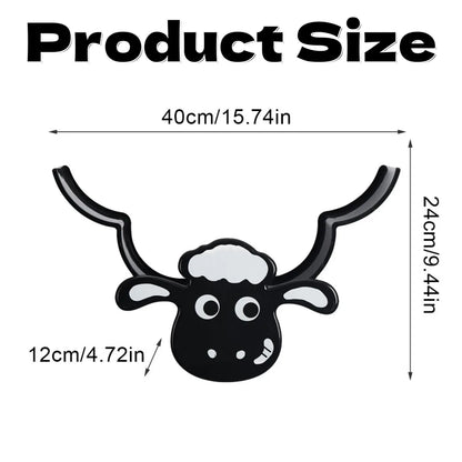 Creative Sheep Toilet Paper Holder, Wall-Mounted Metal Tissue Storage Rack, Punch-Free Easy Installation Paper Towel Holder, Funny Home Decor for Bathroom - Image 8