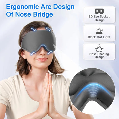 3 Pack Travel Essentials – Travel Pillow, Inflatable Foot Rest & Sleep Mask with Storage Bag, Airplane Travel Accessories Kit for Kids & Adults - Image 5