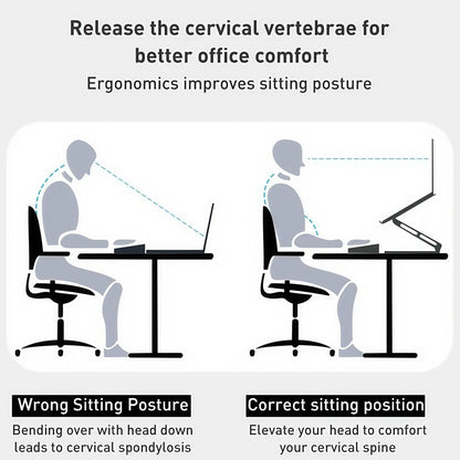 Ergonomic Adjustable Laptop Stand with Cooler,6”Laptops Notebook Alloy Riser Holder Computer Stand Compatible with Dell,Hp,Pad,Air Pro - Image 3