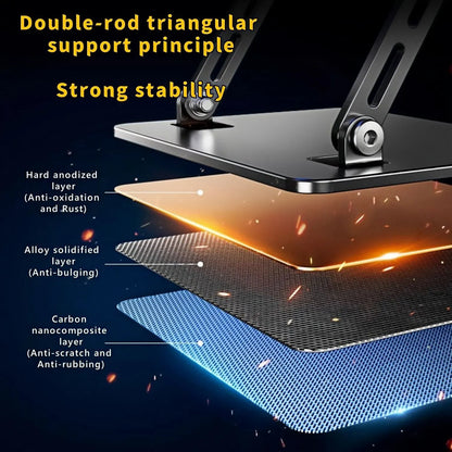 Ergonomic Adjustable Laptop Stand with Cooler,6”Laptops Notebook Alloy Riser Holder Computer Stand Compatible with Dell,Hp,Pad,Air Pro - Image 4