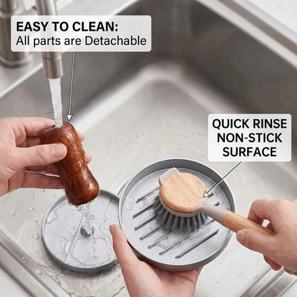 Professional 4.6-inch aluminum burger patty maker with ergonomic wooden handle, non-stick burger patty maker, suitable for grilling, heavy-duty manual patty press, suitable for beef, poultry and veggie burgers, easy-to-clean outdoor grill pan. - Image 3