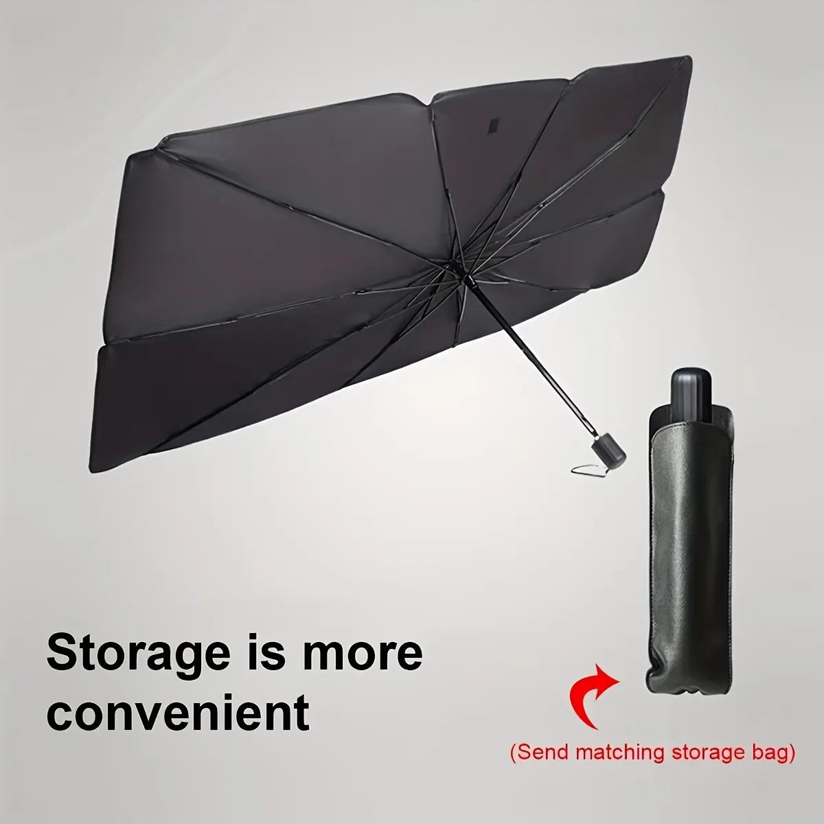 Car sunshade, windshield sun protection and heat insulation sunshade, blackout curtain equipment, car interior windshield, small car sunshade umbrella - Image 3