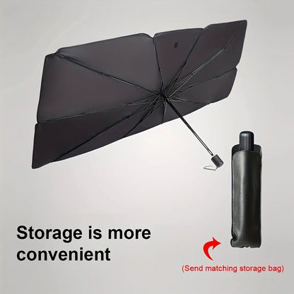 Car sunshade, windshield sun protection and heat insulation sunshade, blackout curtain equipment, car interior windshield, small car sunshade umbrella - Image 3