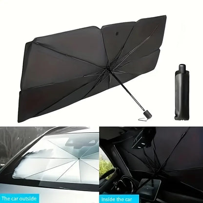 Car sunshade, windshield sun protection and heat insulation sunshade, blackout curtain equipment, car interior windshield, small car sunshade umbrella - Image 9