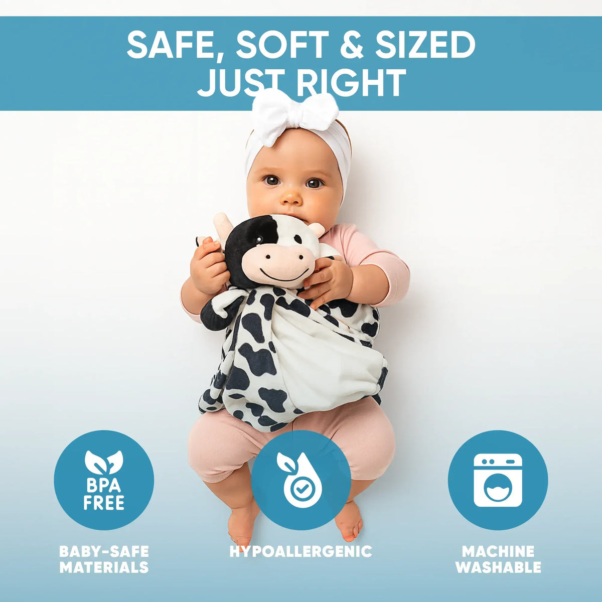 Lylah the Cow - White Noise & Lullaby Comforter - Image 4