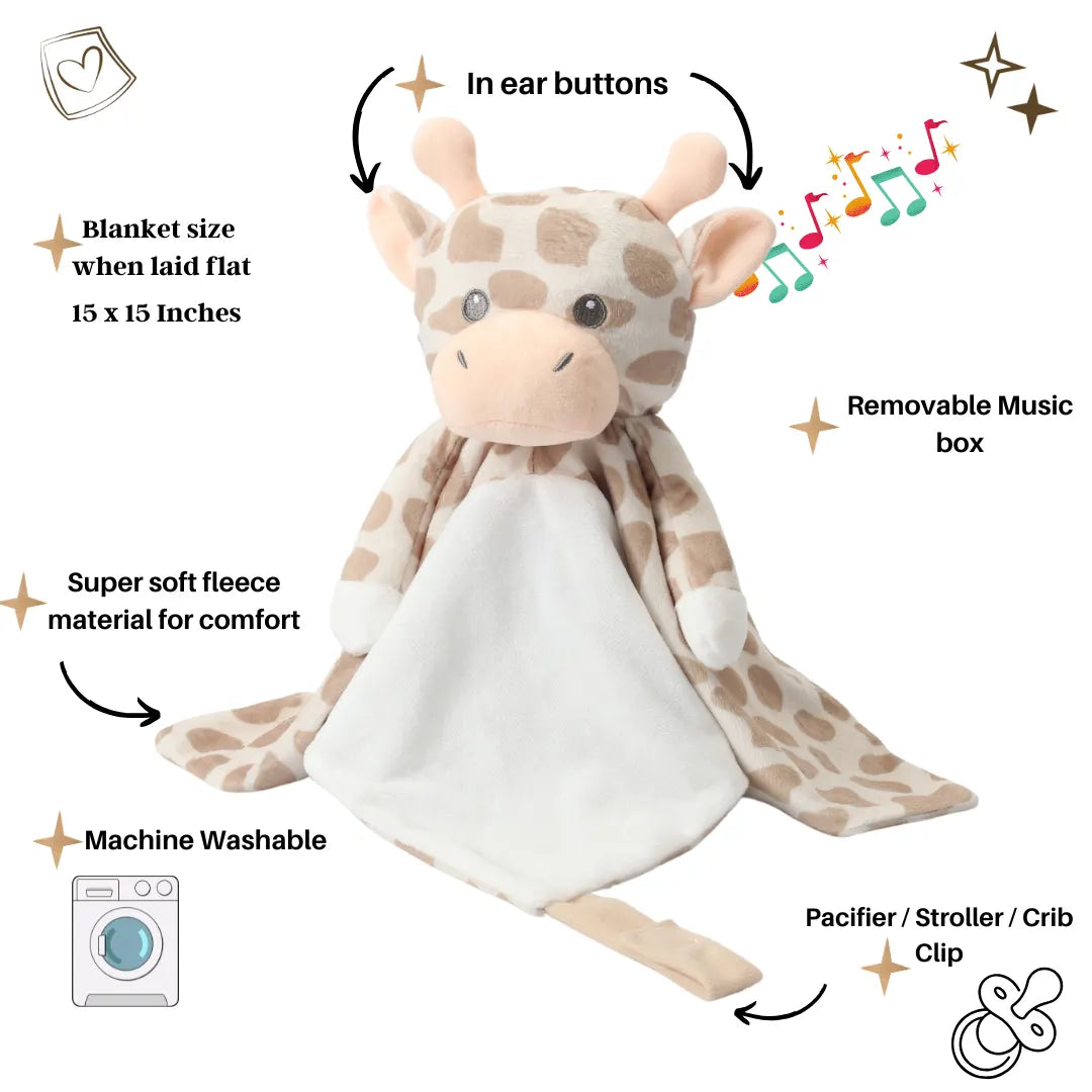 Shay the Giraffe - White Noise & Lullaby Comforter - Image 2