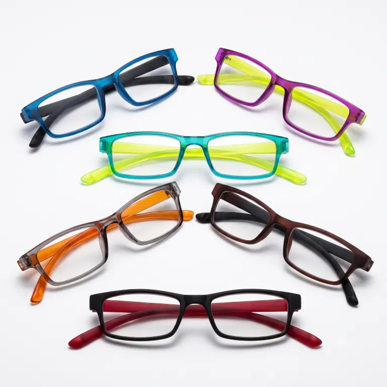 Set of 3 unisex +3.0 Reading Glasses Assorted Colours +3.00 Magnification