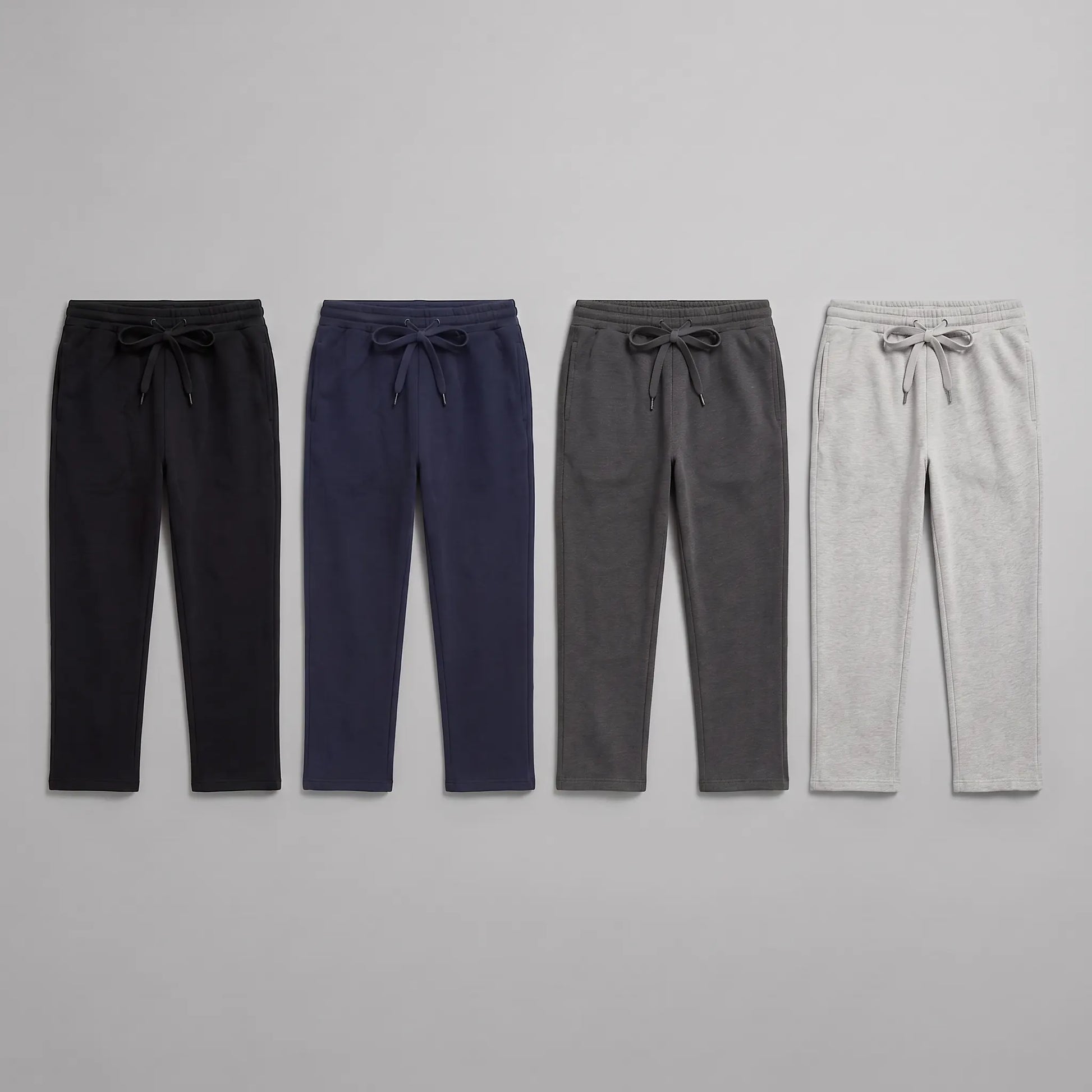 Unisex trackpants straight leg - Size Large - 240GSM - Pack of 3 Black, Navy, Grey