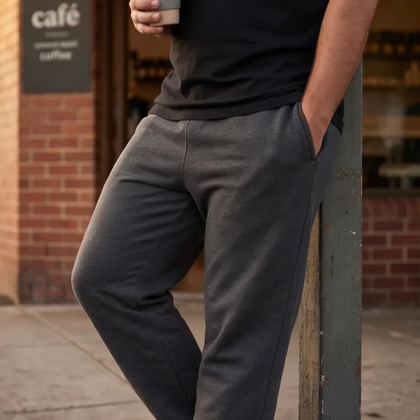 Unisex trackpants straight leg - Size Large - 240GSM - Pack of 3 Black, Navy, Grey - Image 7