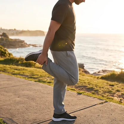 Unisex trackpants straight leg - Size Large - 240GSM - Pack of 3 Black, Navy, Grey - Image 9