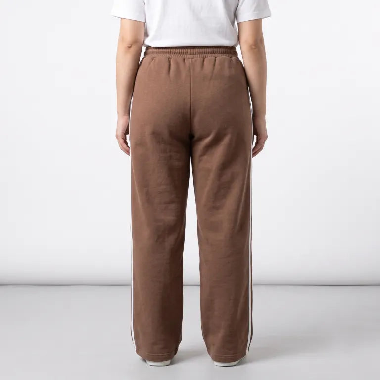 Ladies Extra Wide Leg Track Pants - Size Small - Pack of 3 - Black, Navy, Brown with white stripes - Image 7
