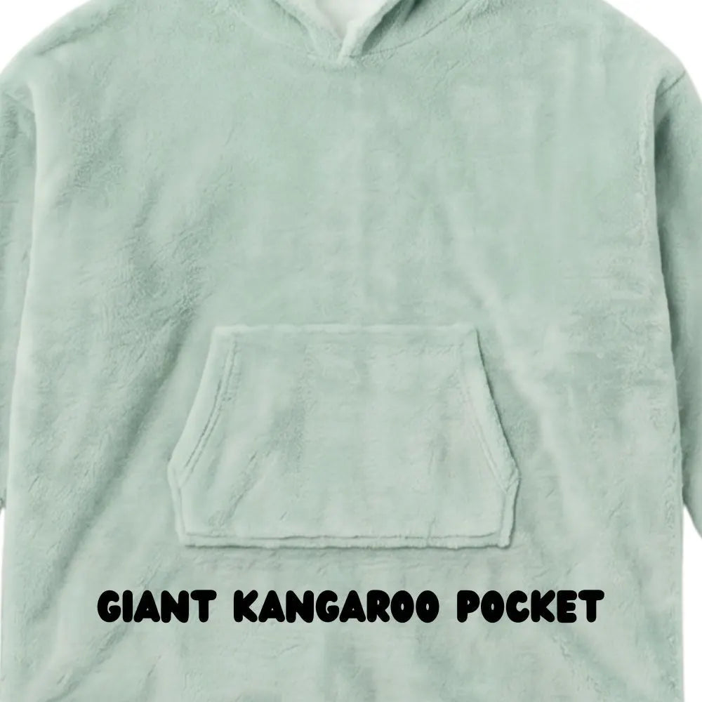 Kids Oversized Giant Wearable Blanket Hoodie Sherpa Fleece Sweatshirt Pullover - Solid Beige Colour - One Size Fits All (AU/EU) - Image 5