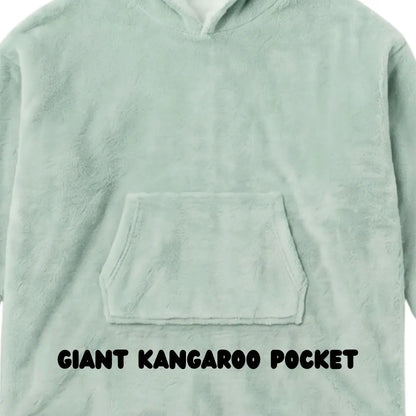 Kids Oversized Giant Wearable Blanket Hoodie Sherpa Fleece Sweatshirt Pullover - Solid Navy Blue Colour - One Size Fits All (AU/EU) - Image 5
