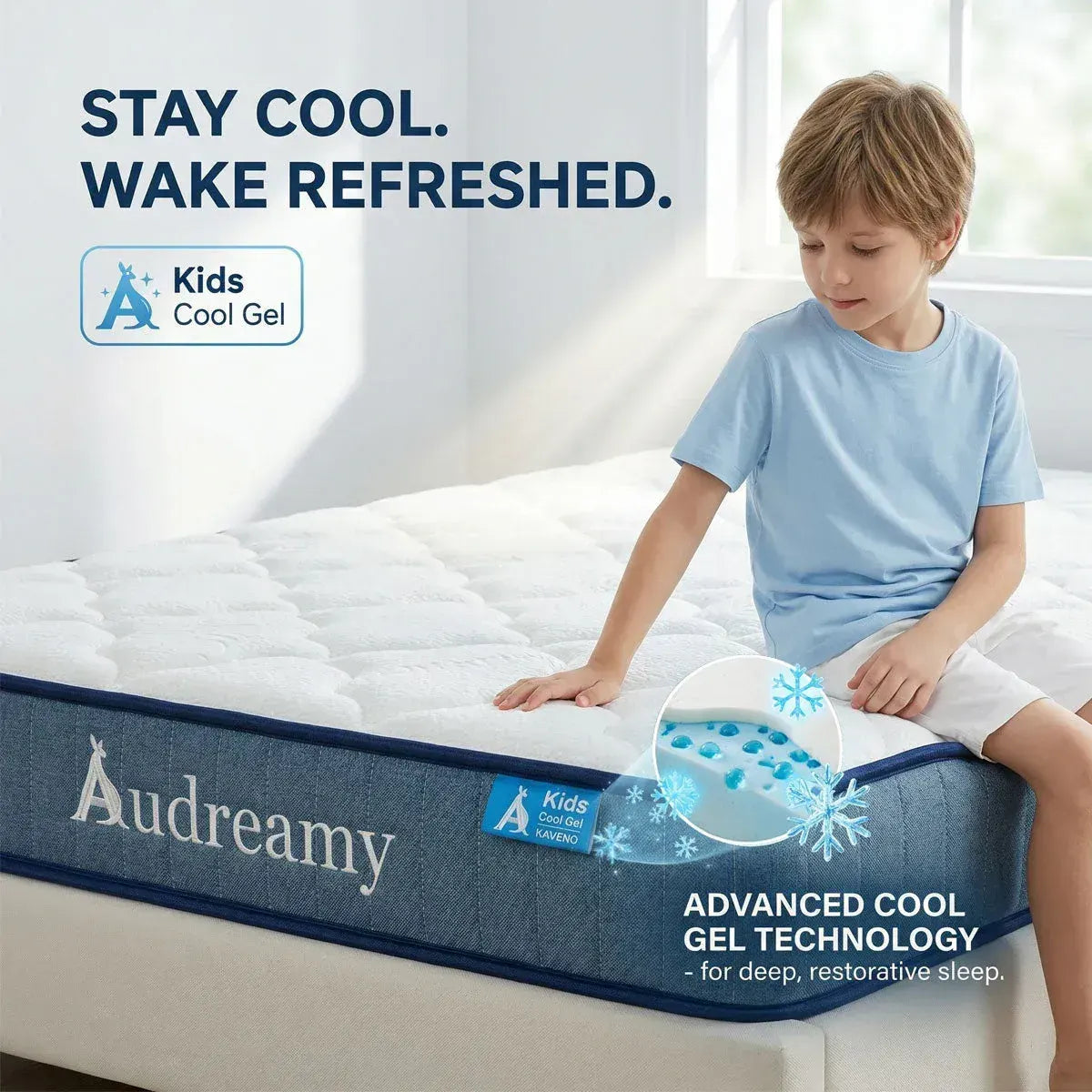 Audreamy Kaveno Kids Mattress Cool Gel King Single - Image 6